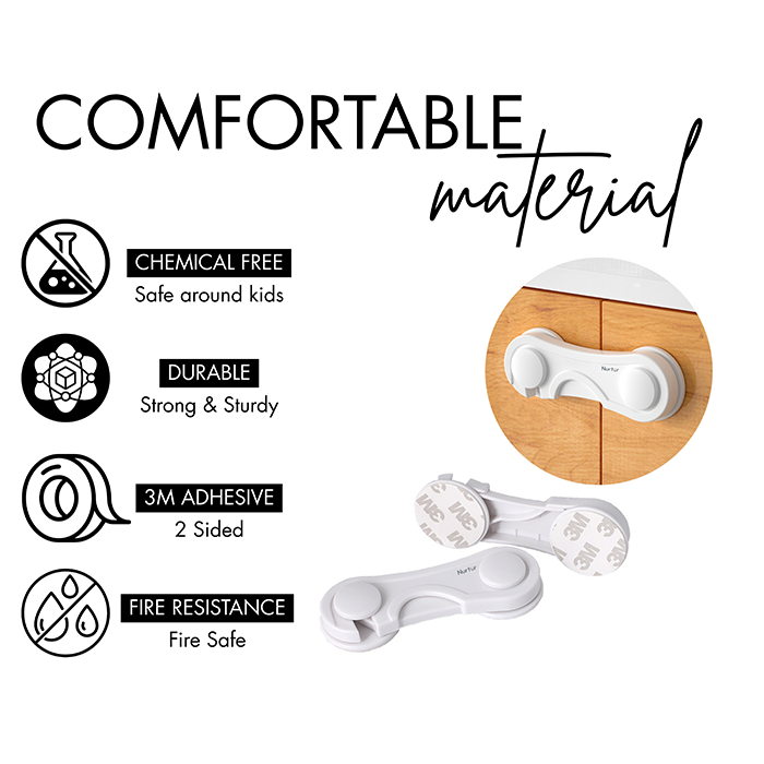 Nurtur Child Safety Cabinet Lock - ABS (Single Pack)