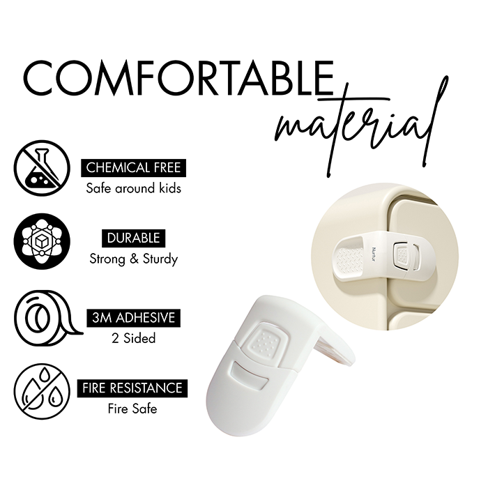 Nurtur Hidden Child Safety Drawer Lock - ABS (1 Pack)