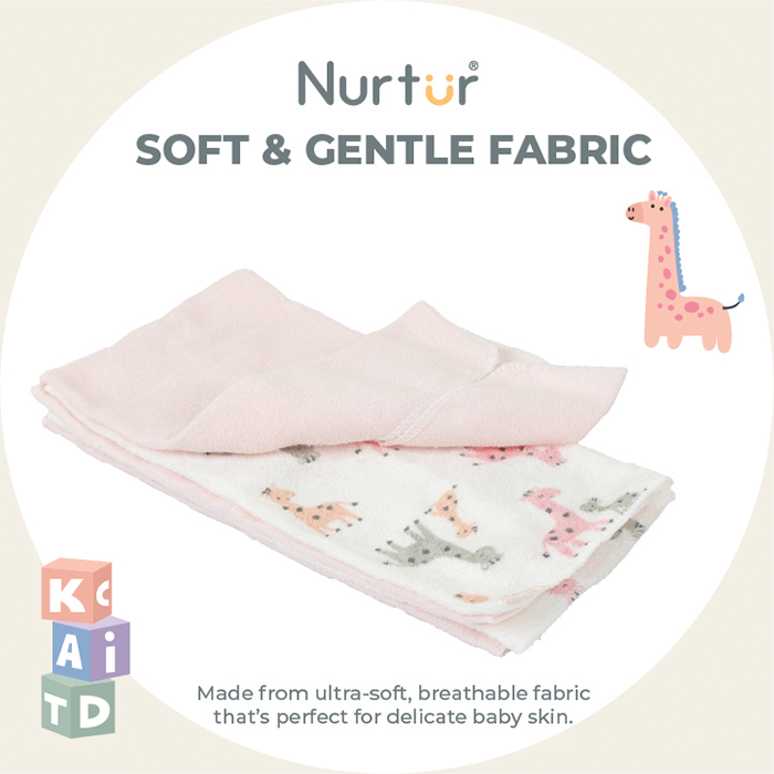 Nurtur 5 pk Washcloths - Terry Cloth - Pink Multi/Girl