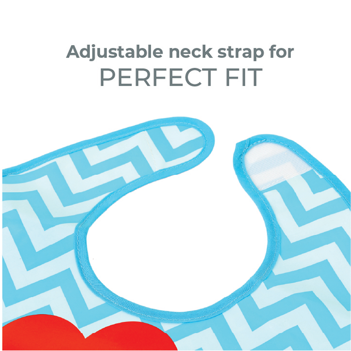 Nurtur PP Bib with Pocket - Character Print - Lion/Boy - Pack of 1