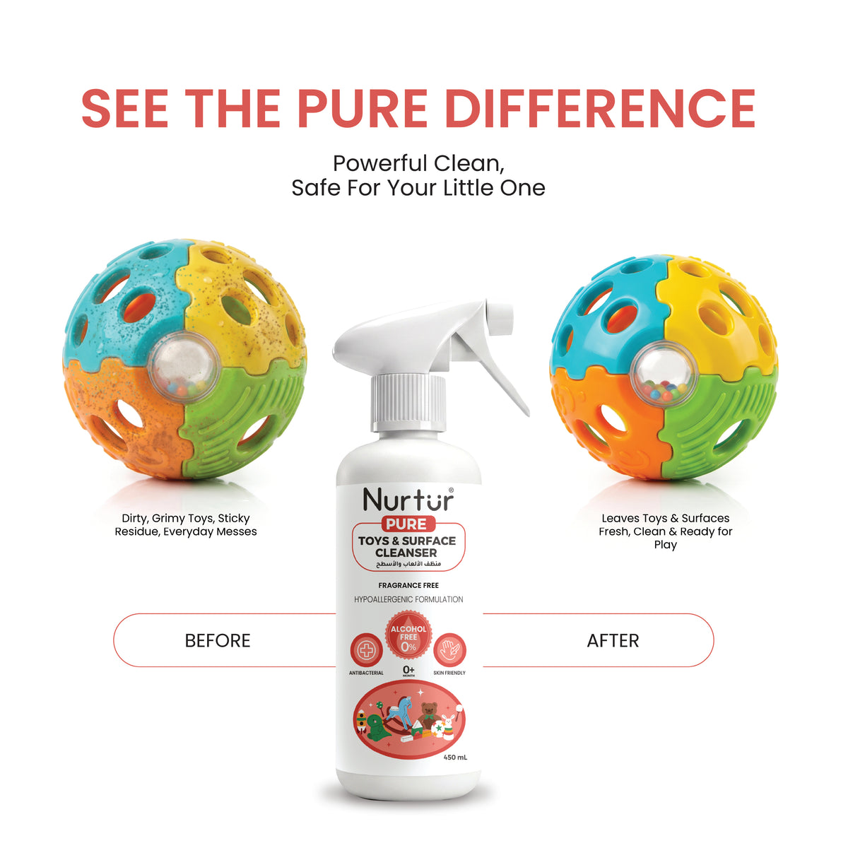 Baby Toy & Surface Cleaner 450ml | Alcohol-Free