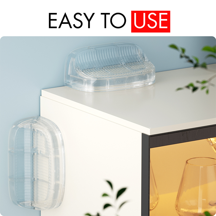 Nurtur Transparent Furniture Anti-Tip Wall Straps - PC (2 Pack)