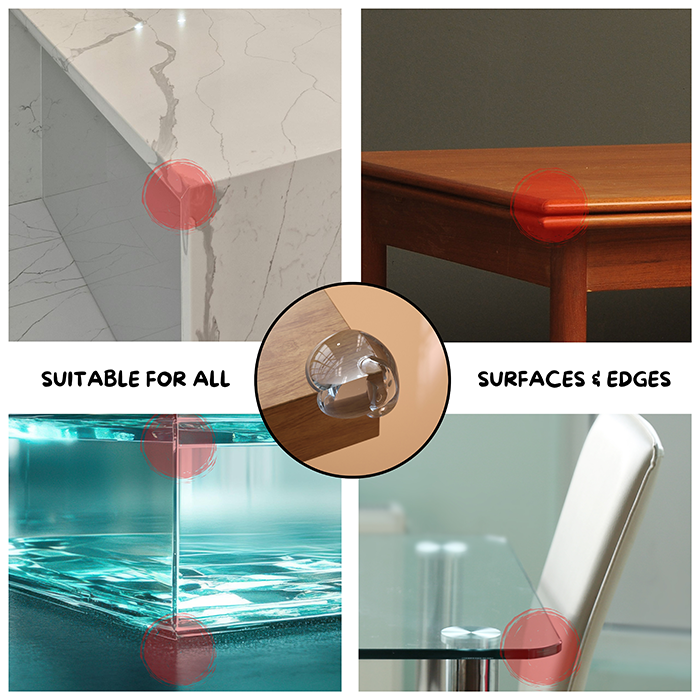 Nurtur Clear PVC Baby Safety Corner Guards - Pack of 4