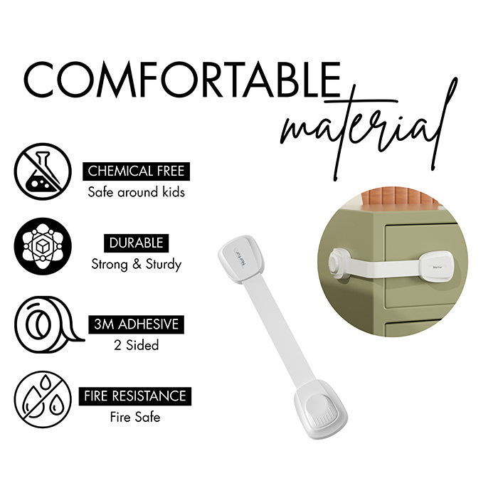 Nurtur Long Multipurpose Child Safety Locks - PC (2 Pack)