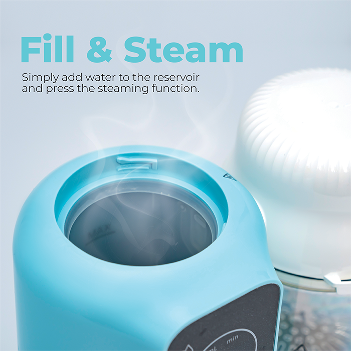 Nurtur Krave 6 in 1 Steamer Blender, Auto Steam and Blend with Water based steaming, Manual Blending, Digital Touchscreen . Easy to use, Baby puree maker, Food Maker Easy to Clean, Self Sterilize, Bottle warmer