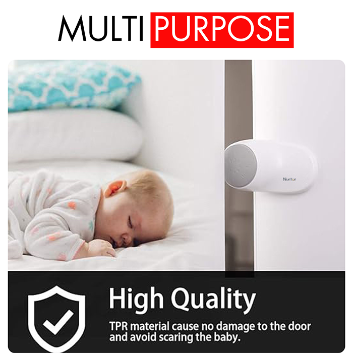 Nurtur Child Safety Door Stopper - Finger Pinch Protector (TPR+ABS)