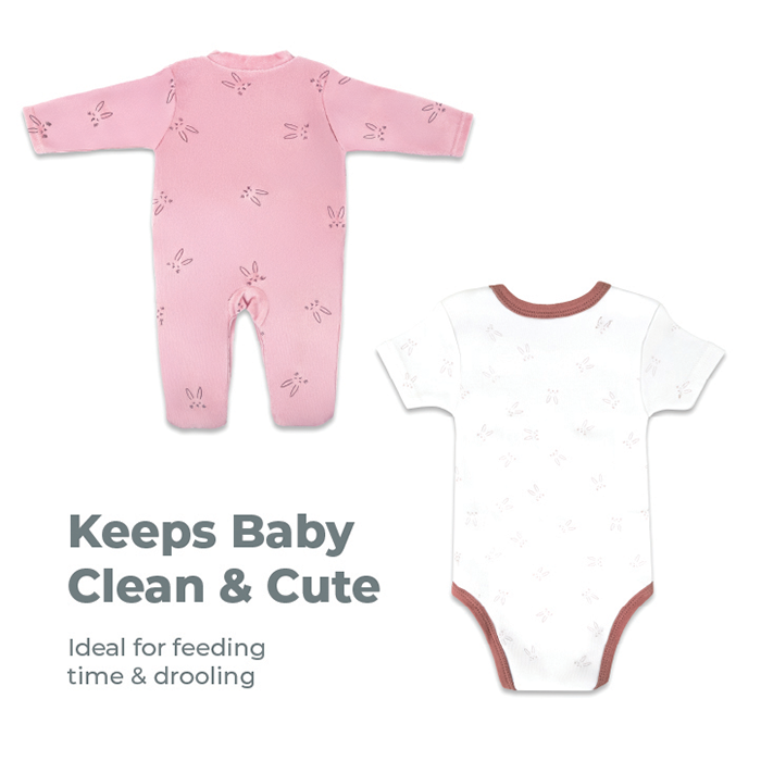 Nurtur Gift Set - 4 Pieces, (Sleepsuit, Short Sleeve Bodysuit, Hat, Mittens) Blue Multi/Boy