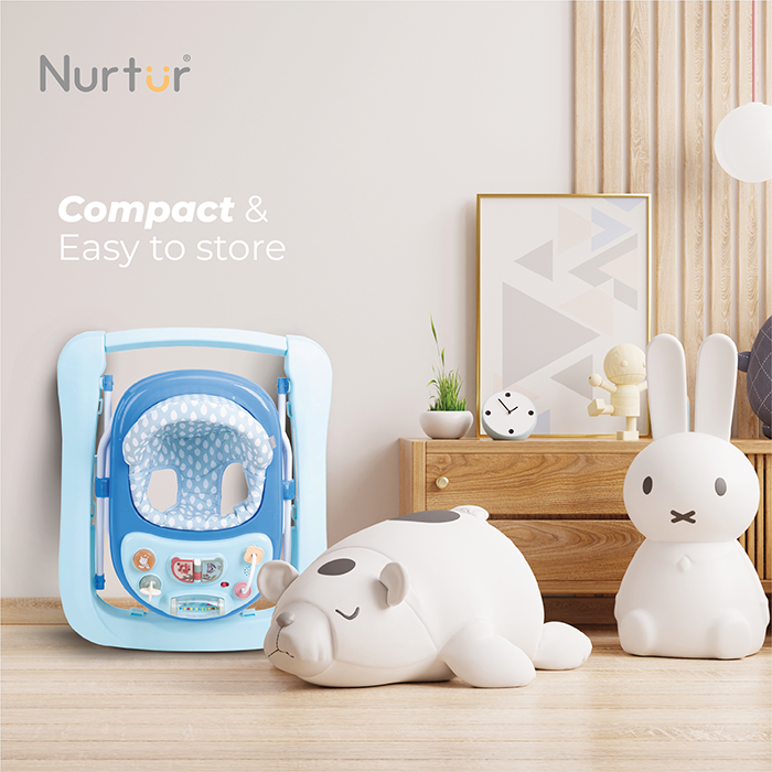 Nurtur 3 In 1 Baby Multi Walker-rocking Function- Music - 3 Height Adjustment, easy fold - Multi