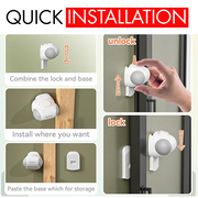 Nurtur Child Safety Door & Window Lock - Versatile ABS+TPR