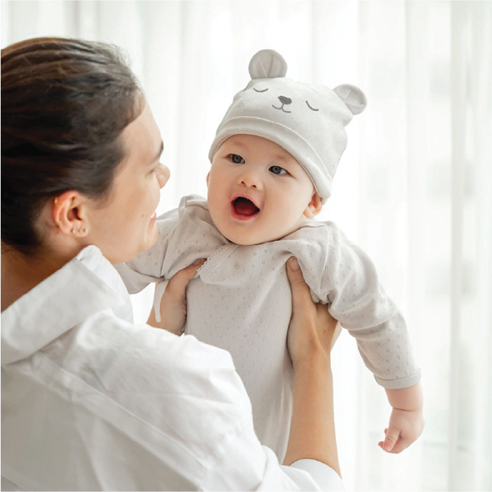 Nurtur Gift Pack Hat + Socks (Mesh Gift bag) - Beige/Boy