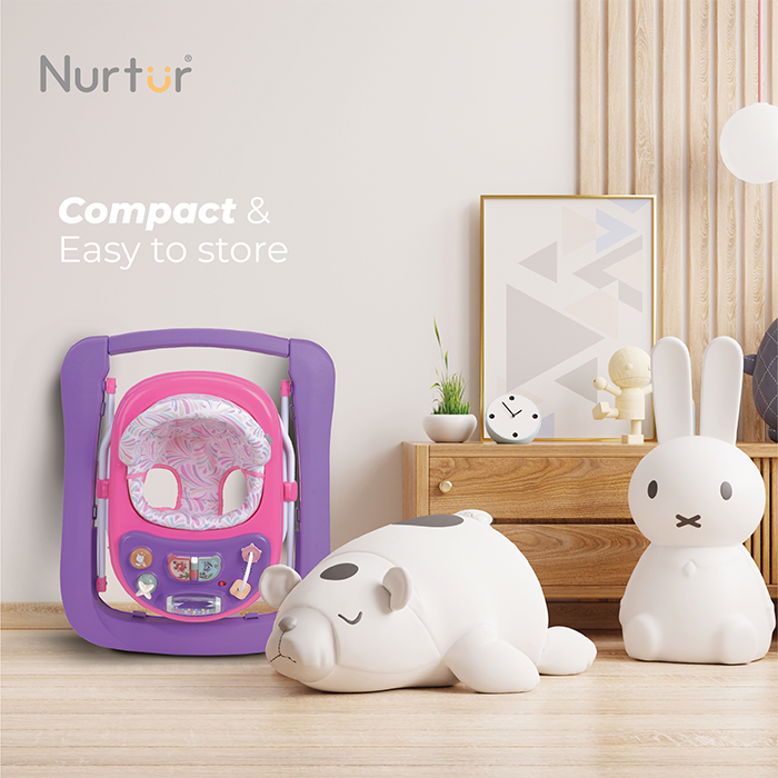 Nurtur 3 In 1 Baby Multi Walker-rocking Function- Music - 3 Height Adjustment, easy fold - Multi