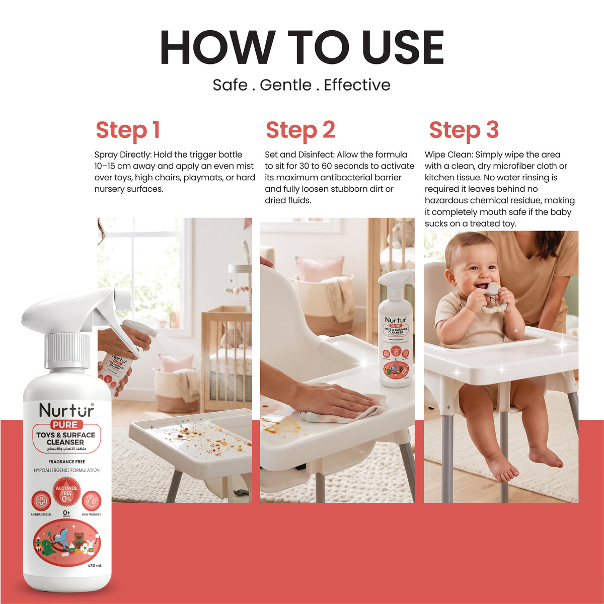 Baby Toy & Surface Cleaner 450ml | Alcohol-Free