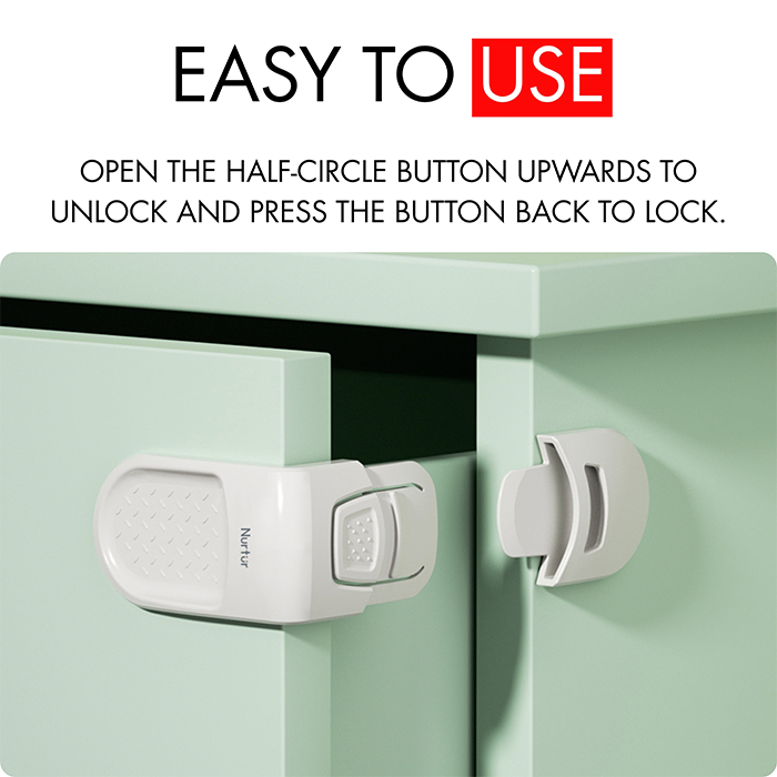 Nurtur Hidden Child Safety Drawer Lock - ABS (1 Pack)