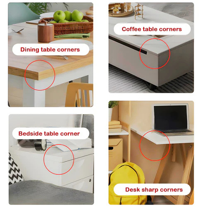 Nurtur NBR Foam Safety Table Corner Guards - Pack of 4