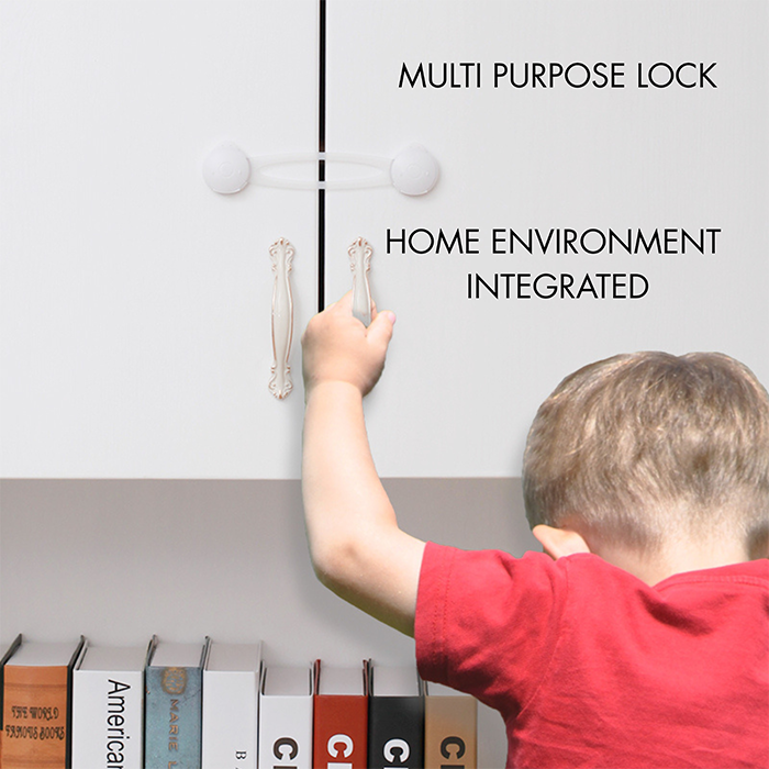 Nurtur Multipurpose Child Safety Locks - Flexible ABS+PE (2 Pack)