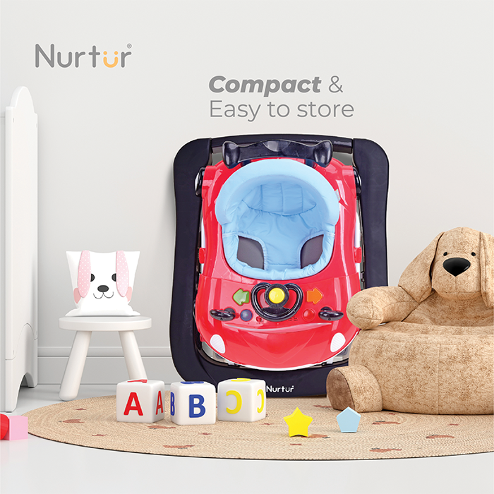 Nurtur 3 In 1 Baby Multi Walker-rocking Function- Music - 3 Height Adjustment, easy fold - Multi