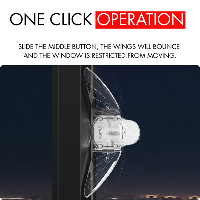 Nurtur Child Safety Window Lock - Sliding & Casement (Transparent)