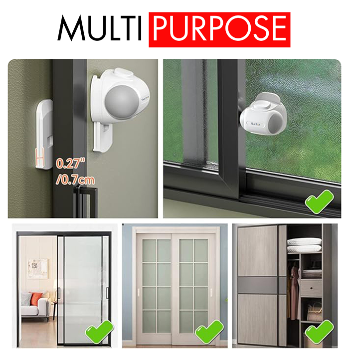 Nurtur Child Safety Door & Window Lock - Versatile ABS+TPR