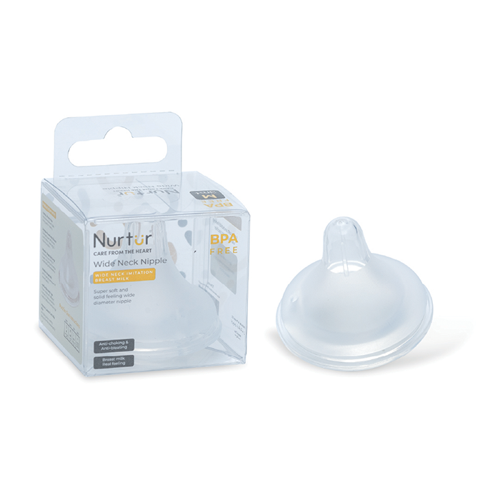 Nurtur Cozi - Narrow Neck Silicone 3 Flow Rate Teats-M-Nude