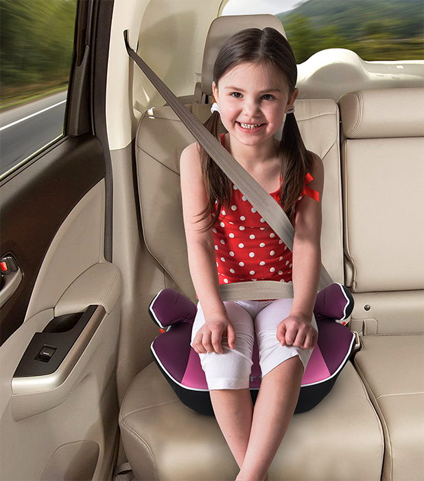 Nurtur Nova Kids Booster Seat - Arm Rest - Easy to Install - Universally Fit – Wide Cushioned Base - Suitable from 4 years to 12 years (Group 2/3) - Pink