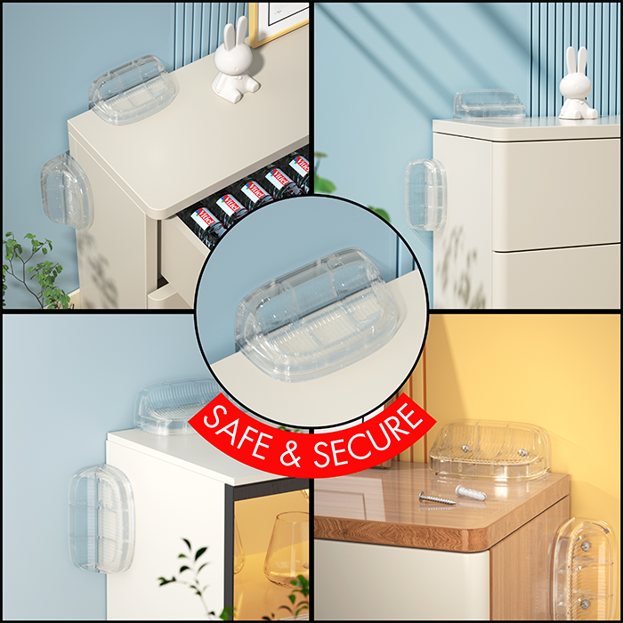 Nurtur Transparent Furniture Anti-Tip Wall Straps - PC (2 Pack)