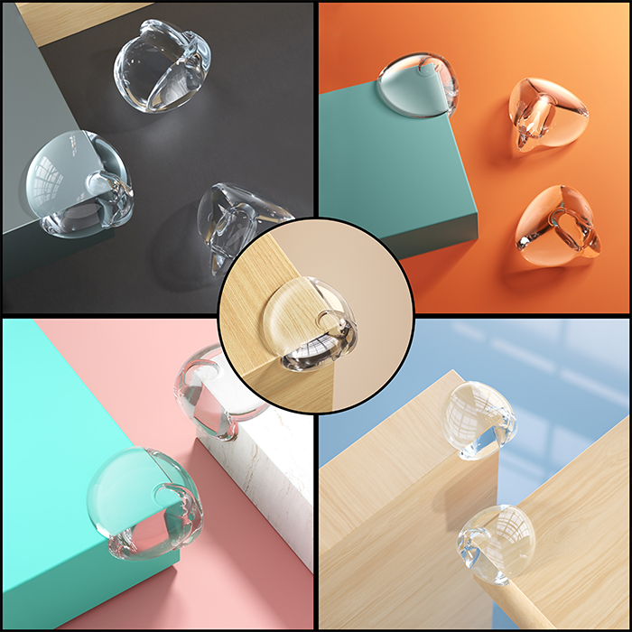 Nurtur Clear PVC Baby Safety Corner Guards - Pack of 4