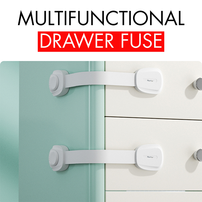 Nurtur Long Multipurpose Child Safety Locks - PC (2 Pack)