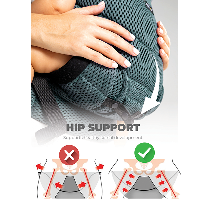 Nurtur Willow Deluxe Mesh Infant Baby Carrier – Premium Fabric, Dual-Facing Comfort, Adjustable Cushioned Straps - Black