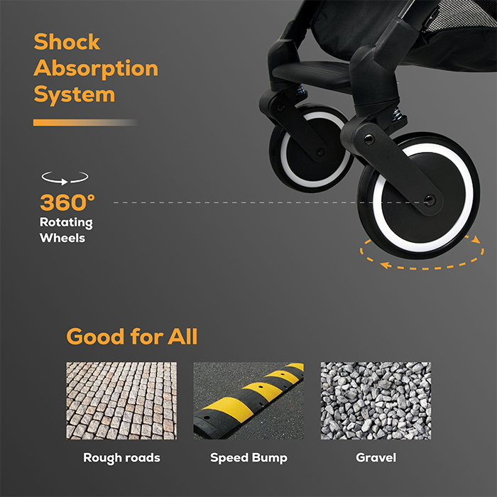 Nurtur Bravo Baby/Kids Travel Stroller 0 36 months, Storage Basket, Detachable Bumper, 5 Point Safety Harness, Compact Foldable Design, Red