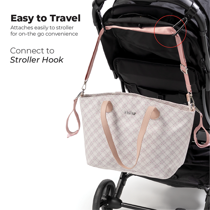 Nurtur Vogue Maternity Diaper Bag Fashion Bag Multifunction Travel Bag with insulator bottle warming pocket and changing pad - Printed