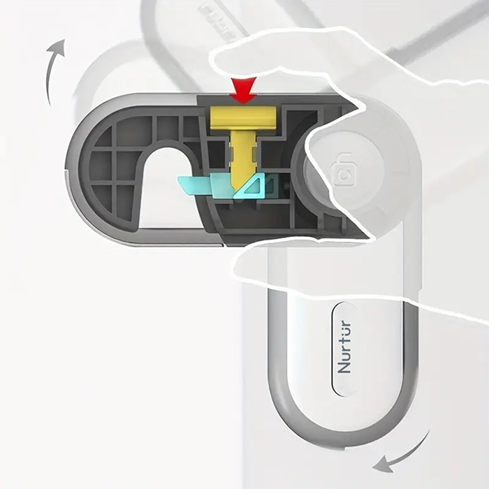 Nurtur Adjustable Child Safety Cabinet Lock - ABS+TPR (1 Pack)