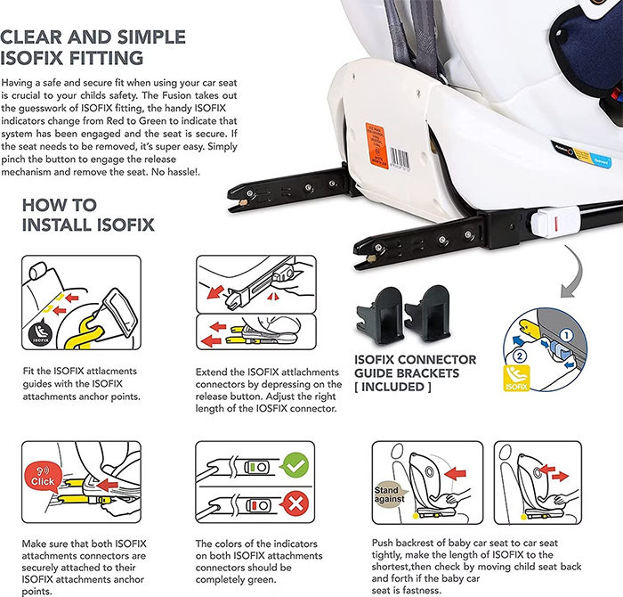 Nurtur Ultra Baby/Kids 4-in-1 Car Seat - 360° Rotation - ISOFIX – 9-Level Adjustable Headrest and Canopy - 0 months to 12 years (Group 0+/1/2/3), Upto 36kg - Grey Multi