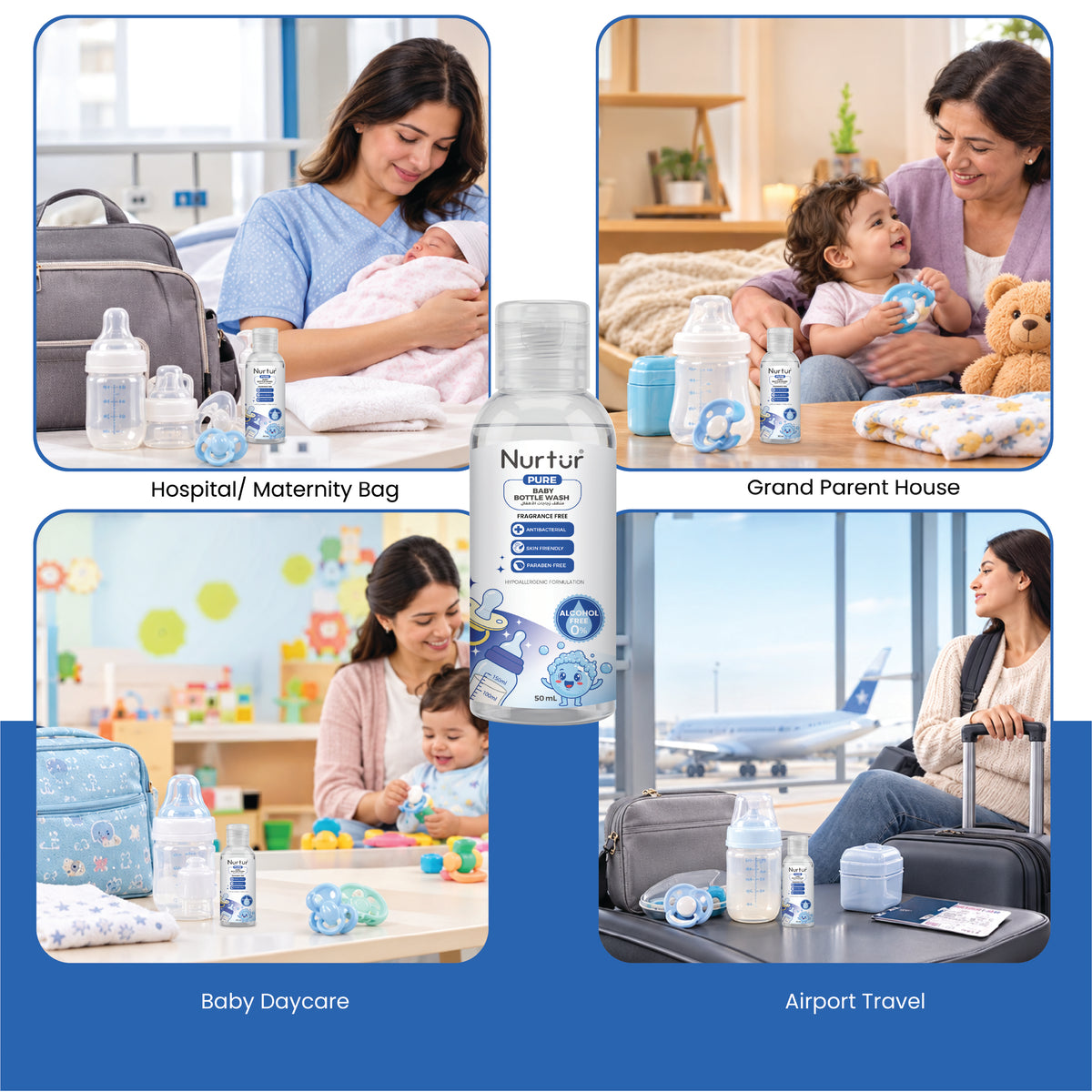 Baby Bottle Cleanser 50ml | Alcohol & Paraben-Free | Baby Safe
