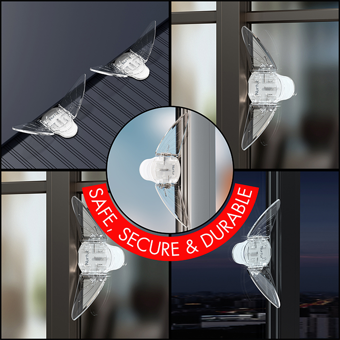 Nurtur Child Safety Window Lock - Sliding & Casement (Transparent)