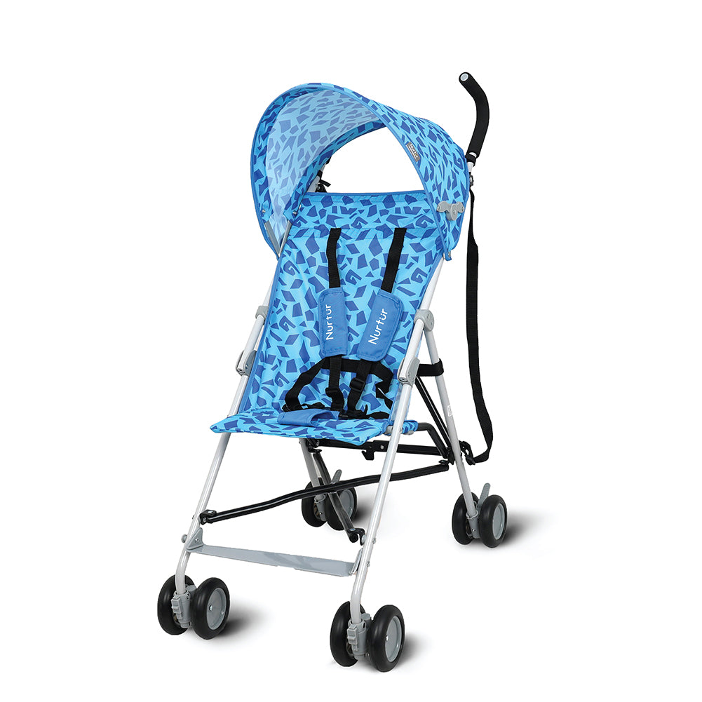 Rex Lightweight Stroller 4.8 KG Lightest Baby Carrier Buggy Stroller for Daily Use with Compact Fold, Sun Canopy, Shoulder Strap for Toddlers 6 m to 3yrs - Blue