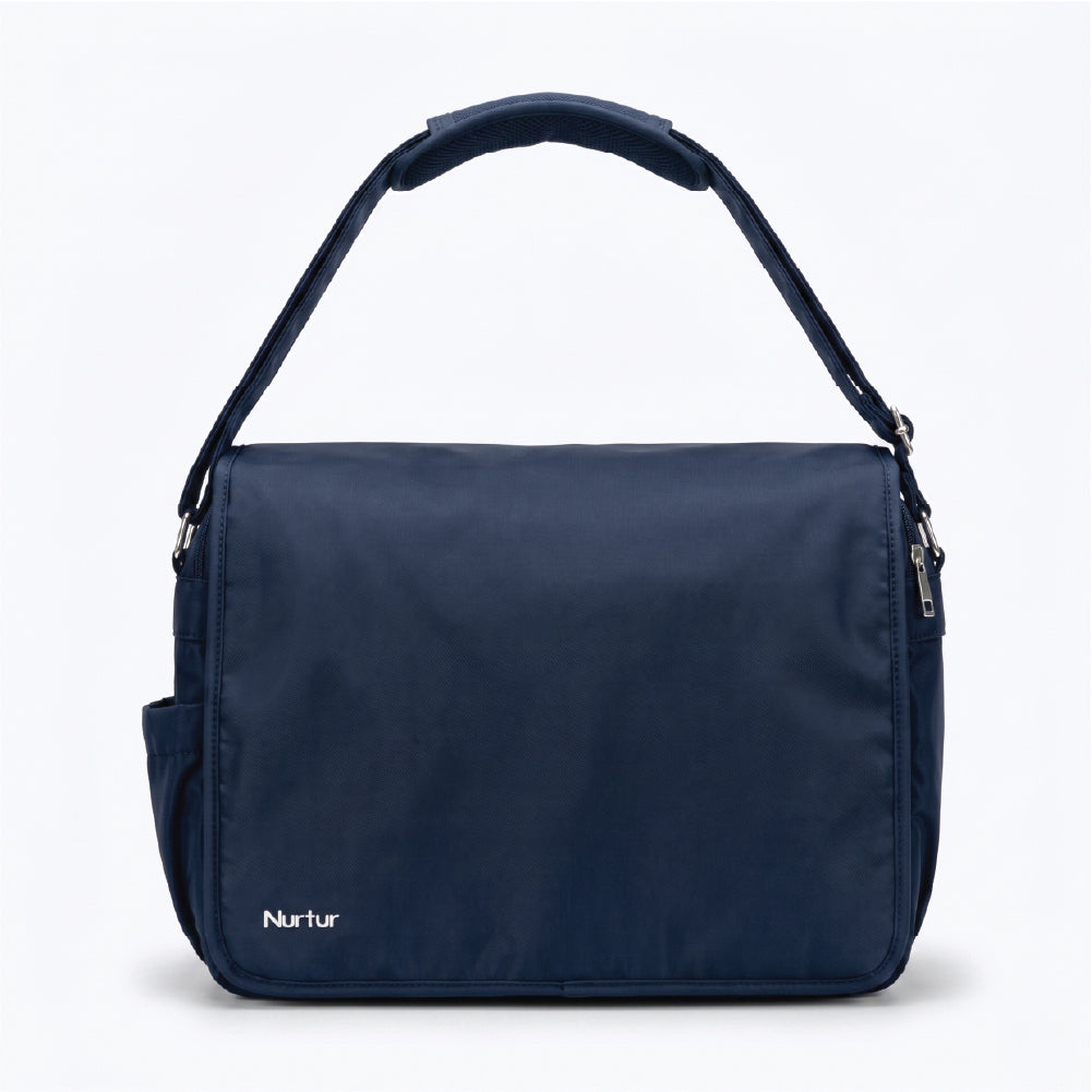 Metro Messenger Diaper Bag Spacious And Stylish Baby Essentials Bag Blue