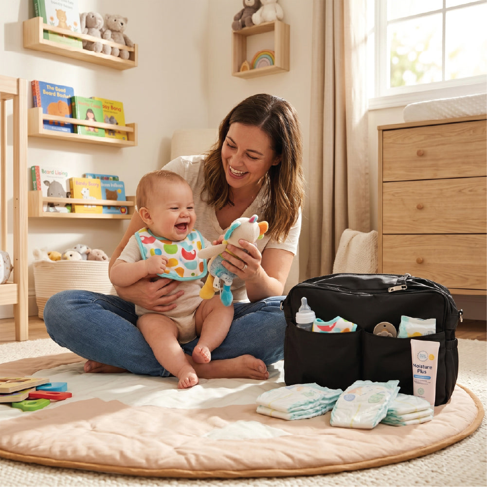 Metro Messenger Diaper Bag Spacious And Stylish Baby Essentials Bag Black