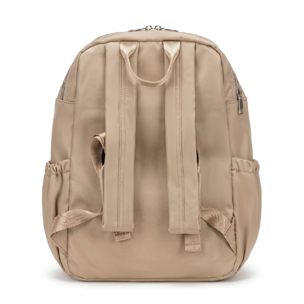 Maverick Travel Diaper Backpack Lightweight Baby Bag with Bottle Storage Beige
