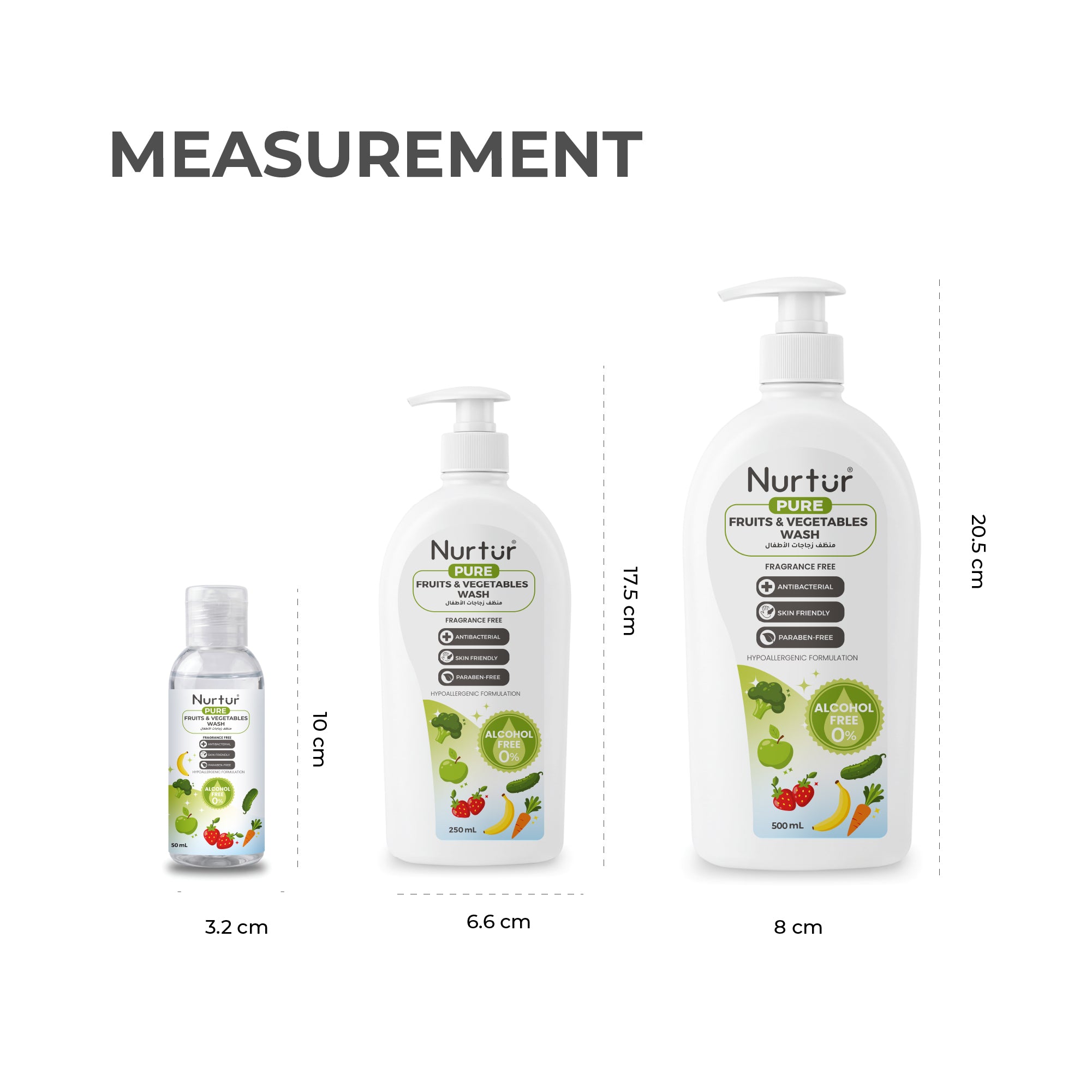 Fruits & Vegetables Wash 250ml, Produce Wash and Cleaner Fragrance-Free, Removes Dirt, Wax & Surface Residue, Food-Safe Fruit Cleaner, Alcohol-Free, Paraben-Free, Baby & Family Safe