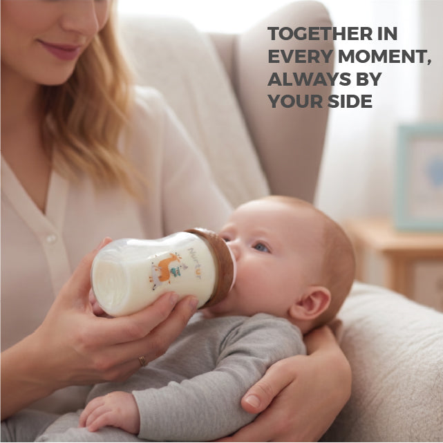 Cozi Glass Baby Bottle 160ml Brown Anti-Colic Newborn Feeding Bottle 0+ Months