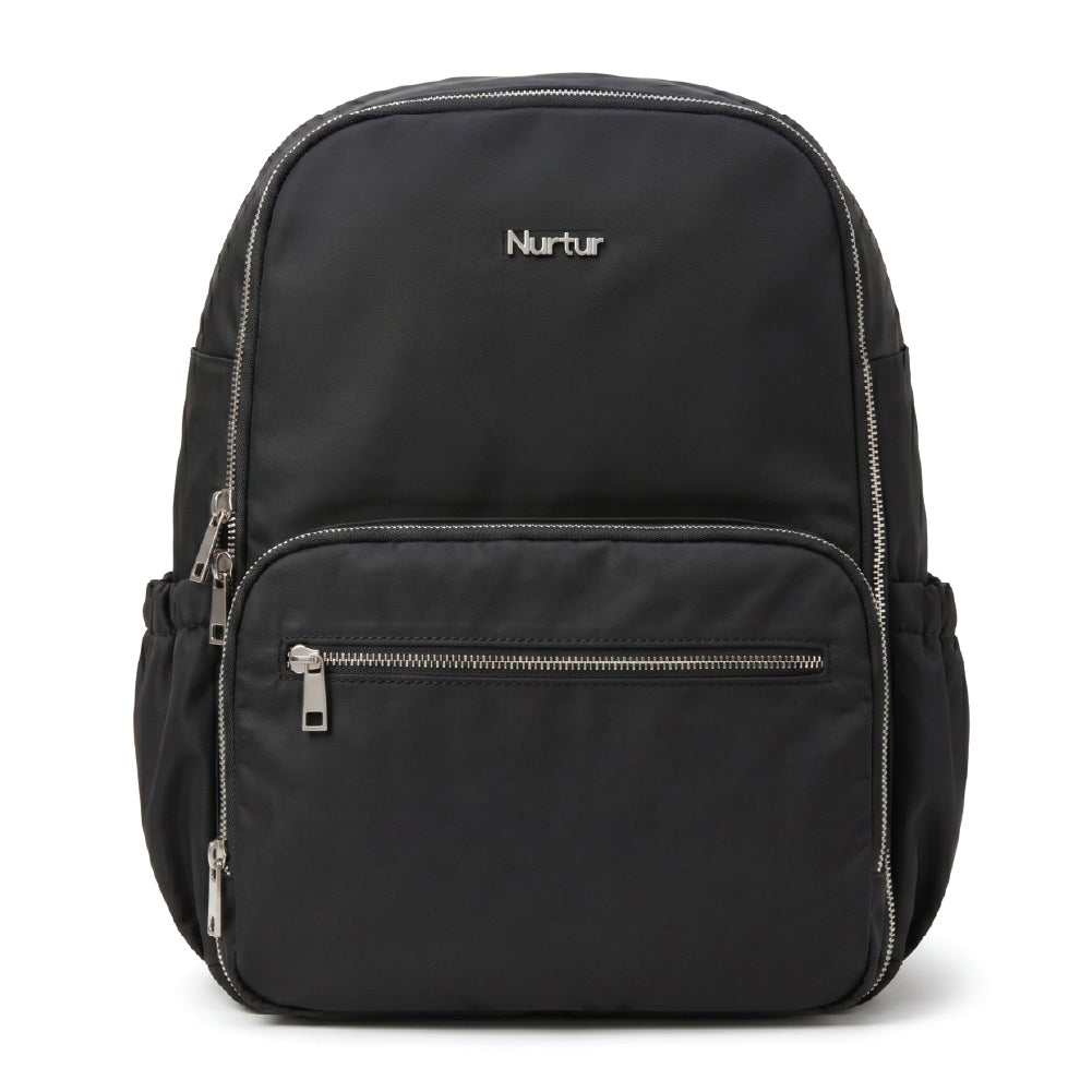Maverick Travel Diaper Backpack Lightweight Baby Bag with Insulated Bottle Storage Black