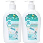 Nurtur Baby Bottle & Toys Liquid Cleanser, Ecofreindly, Paraben Free, Vegan. Kills 99% bacteria 500ML Pack of 2