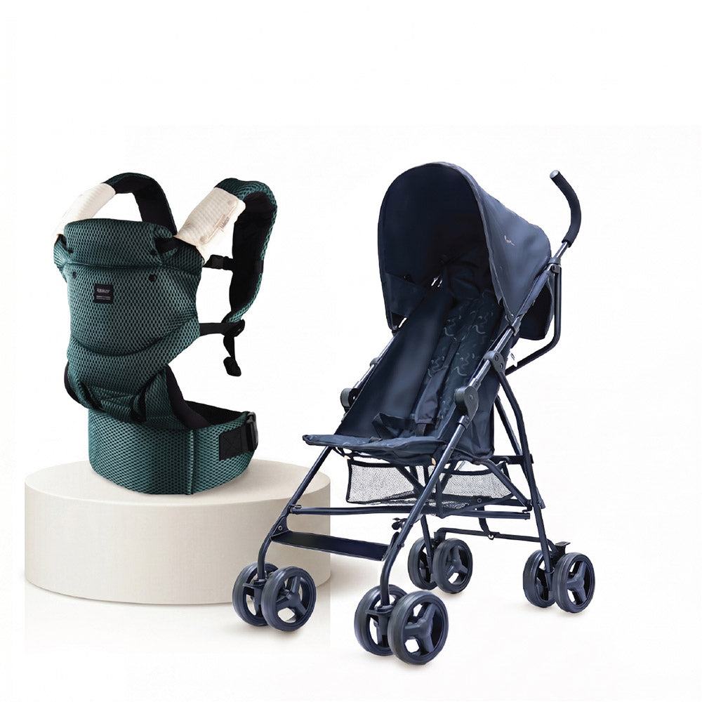 Leo Umbrella Stroller with Baby Carrier Combo – Lightweight Foldable Stroller Carrier 6–36 Months