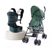 Green Baby Carrier And Stroller Combo Lightweight Foldable Travel System 6–36 Months