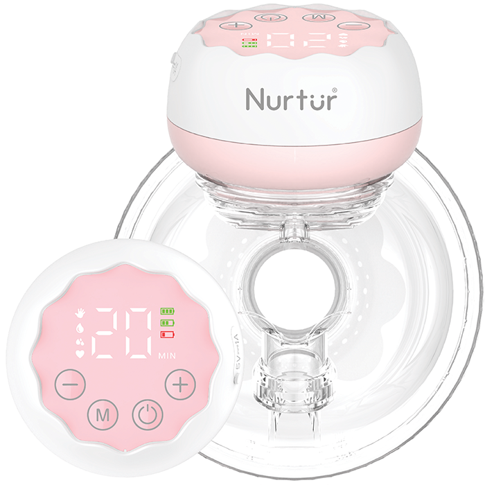 Nurtur Cozi "Flex" Wearable Pump Hands Free Breast Pump, Express More Milk in Less Time Ultra-Lightweight Wireless Low Noise Single Electric Pump with LCD Display, 150ml - White