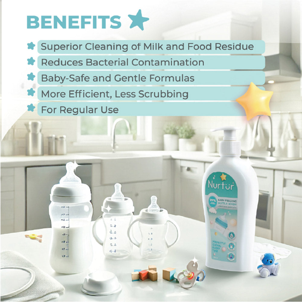 Liquid Cleanser for Baby Bottles And Accessories Organic Alcohol-Free 3 Pack