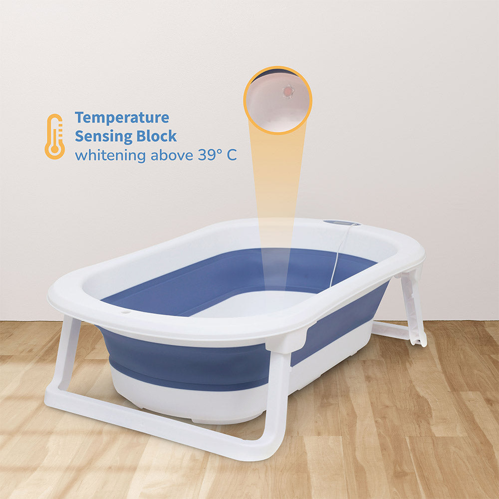 Portable Foldable Baby And Adult Bath Tub Anti-Slip Space Saving Design – Blue