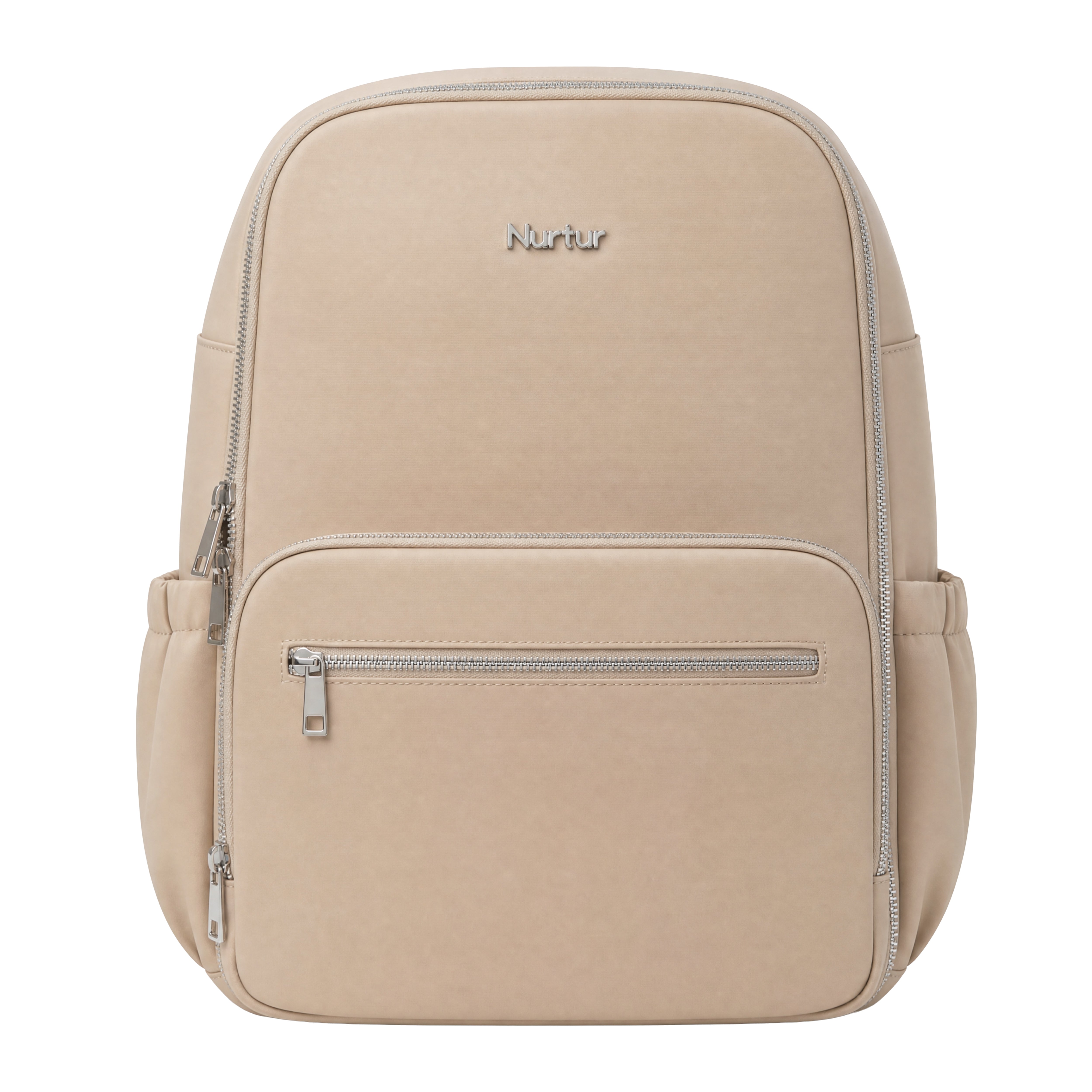 Maverick Travel Diaper Backpack Lightweight Baby Bag with Bottle Storage Beige