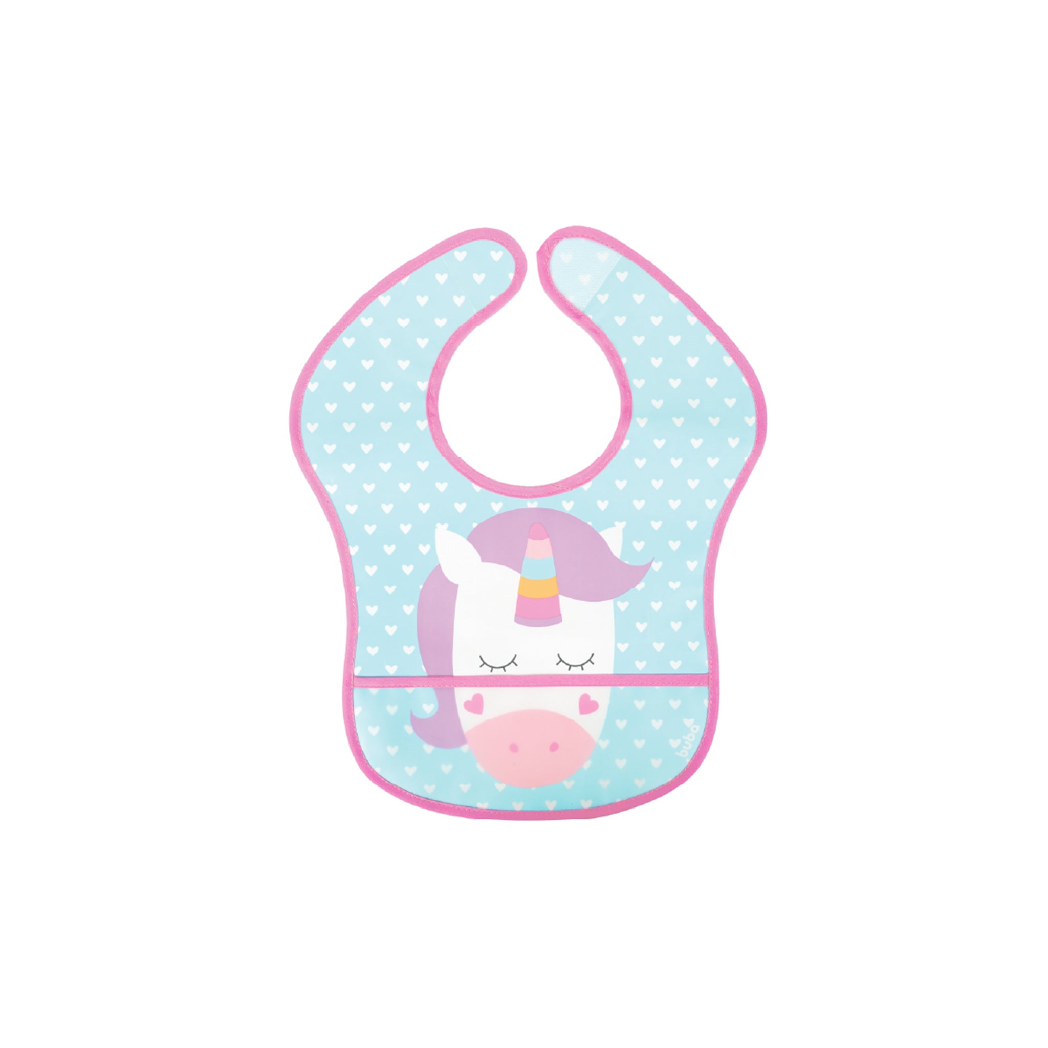 Nurtur PP Bibs with Pocket - Character Print - Unicorn/Boy - Pack of 1